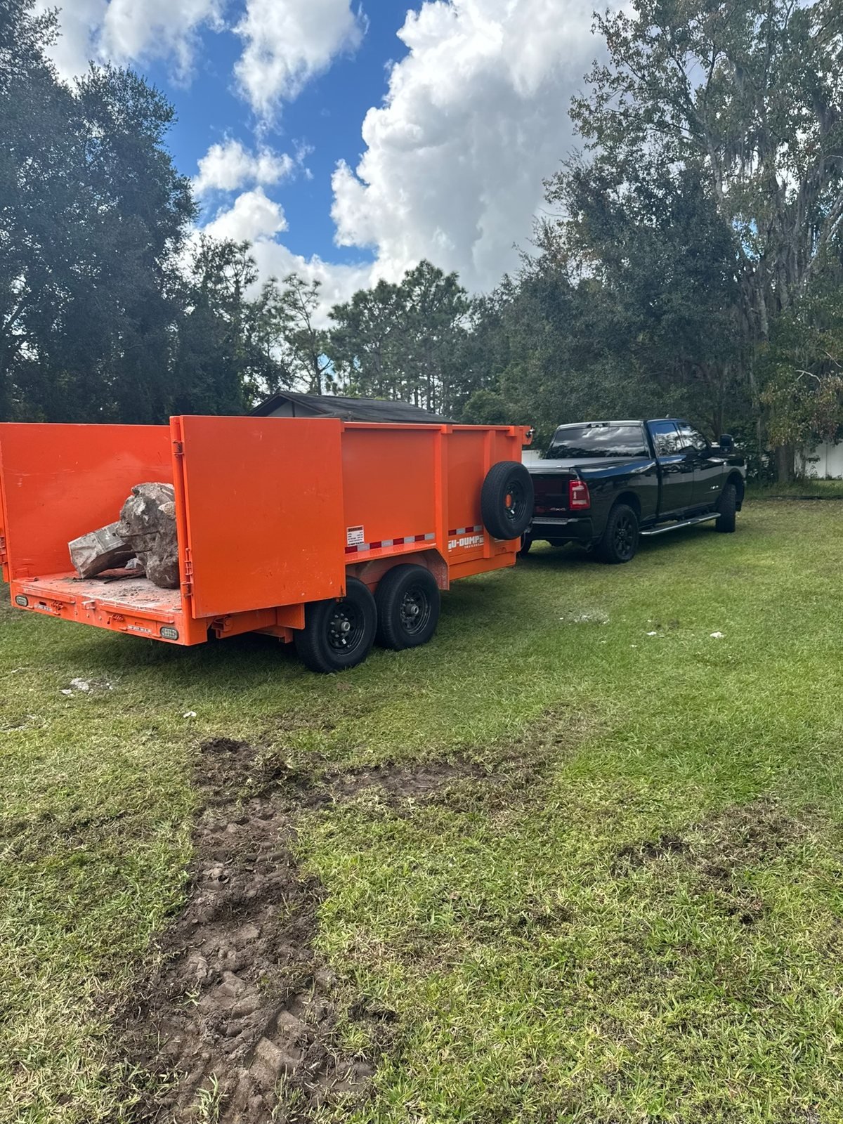 Rocket City truck and dump trailer